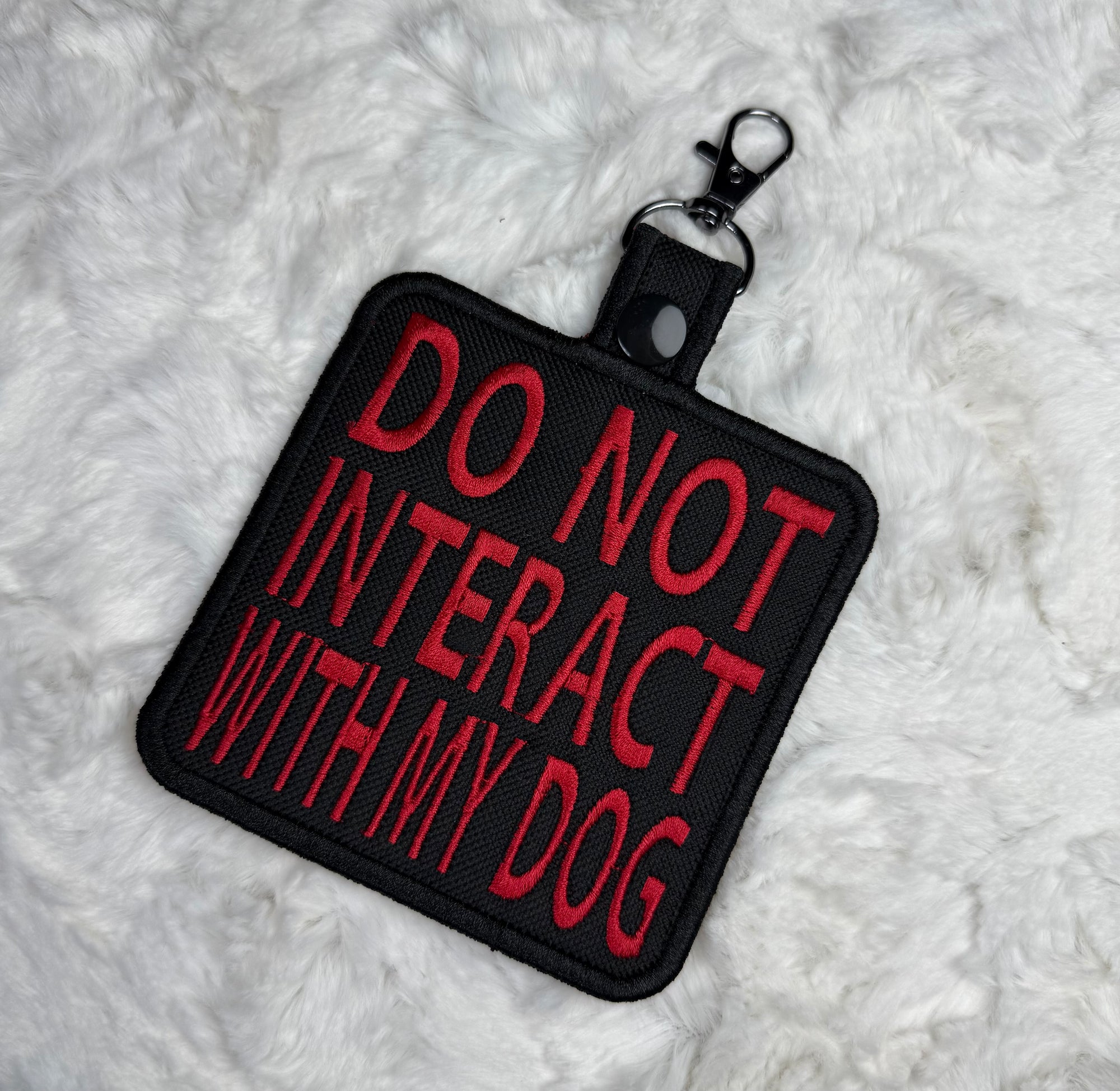 4x4 "Do not interact with my dog" tab