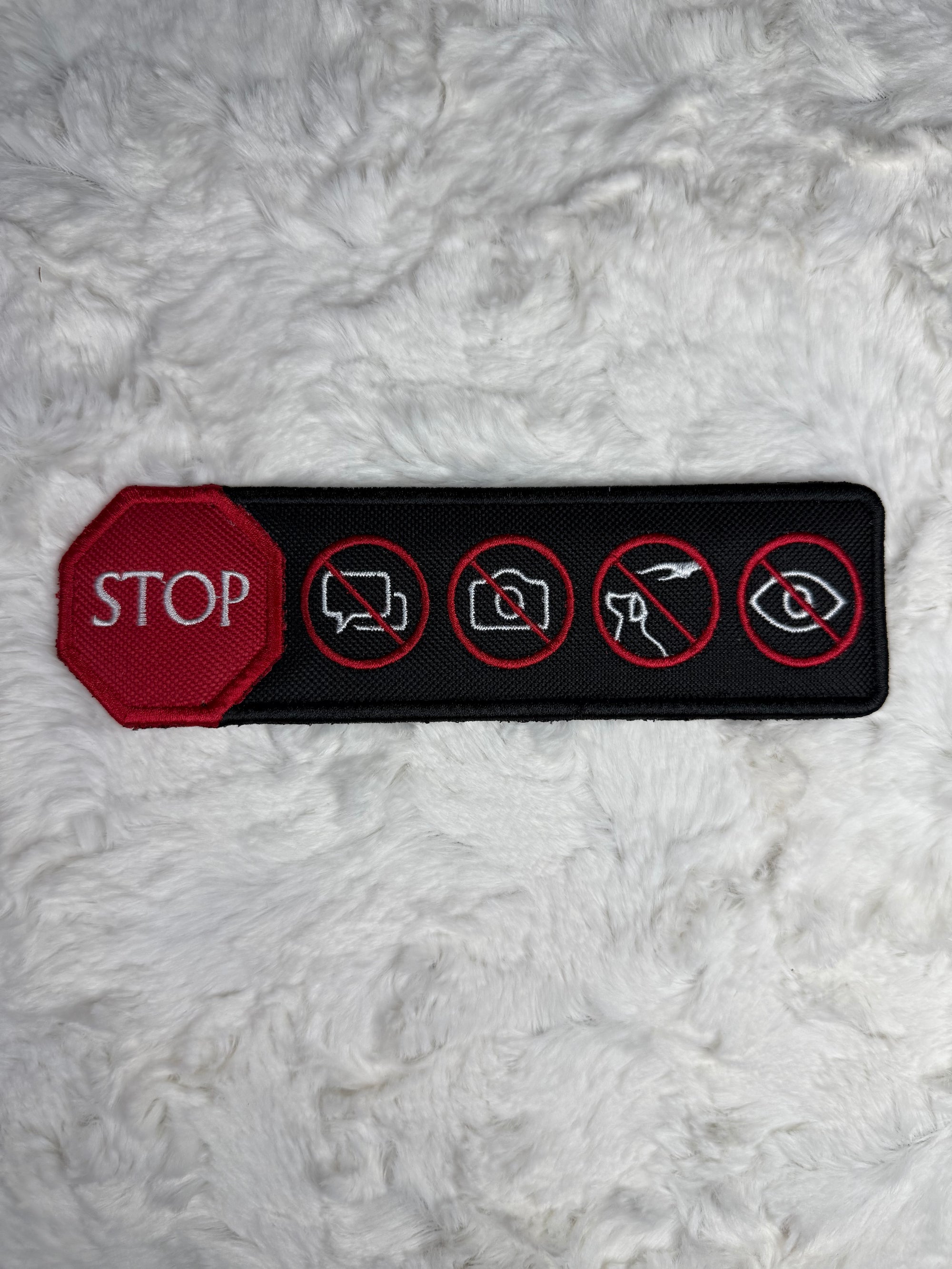 "Stop" with do not symbols