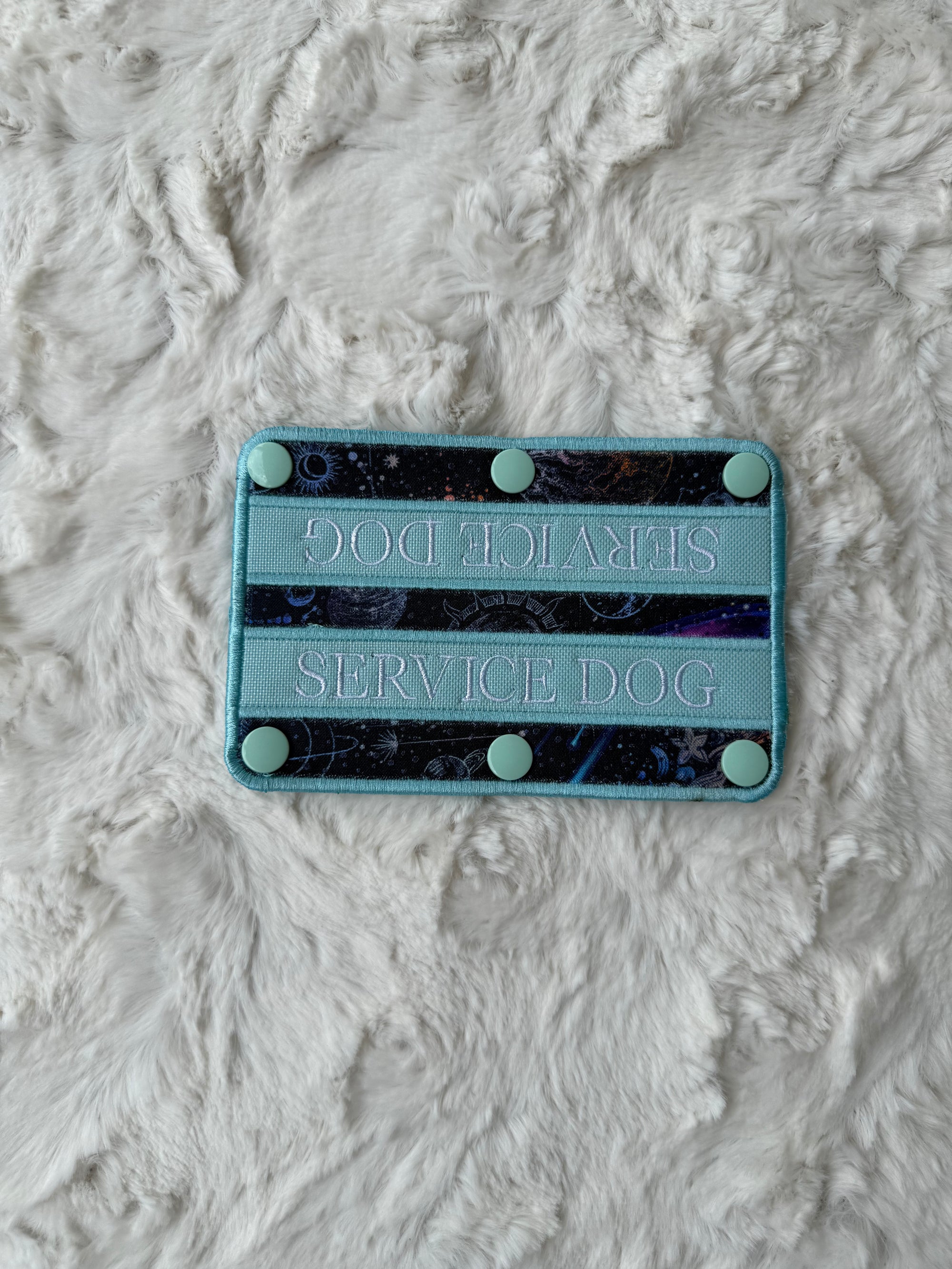 2x6" Service Dog Aqua Wrap - SNAPS